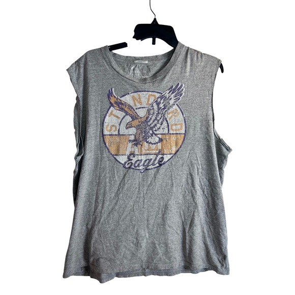 American Eagle Outfitters Other - American Eagle Graphic Muscle Tank XL Gray Distressed Eagle Mens
